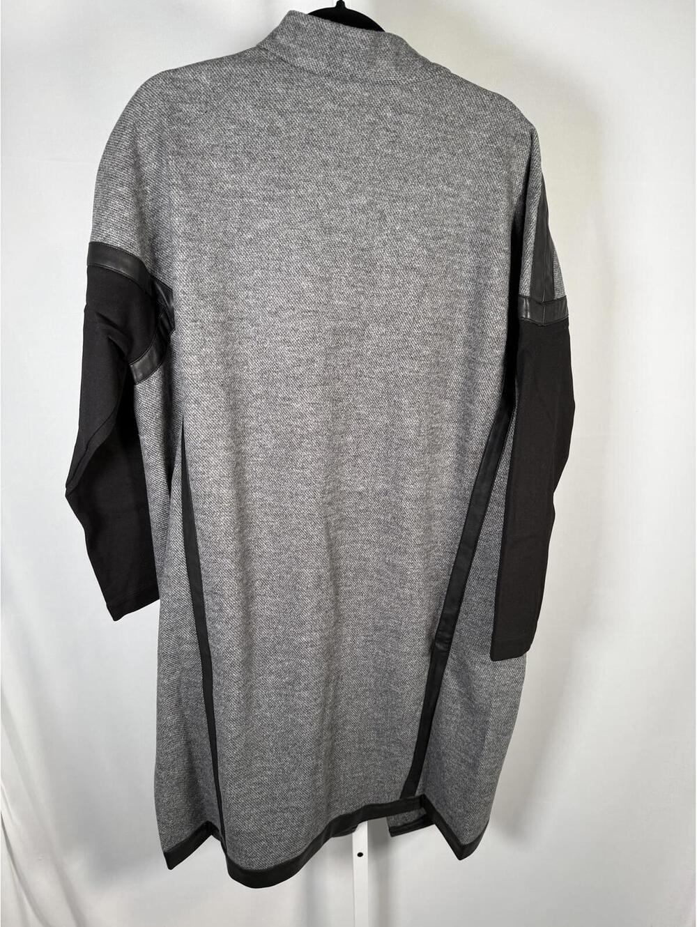 G By Giuliana Black Label Gray Faux Leather Trim Coat Jacket Size XL - Picture 4 of 6